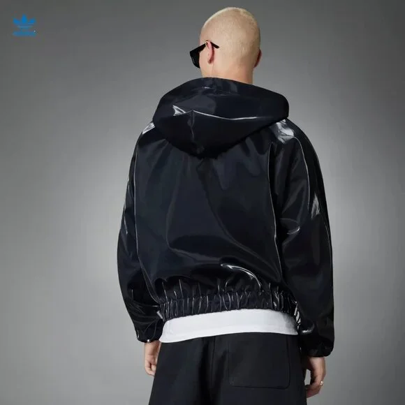 Adidas Originals Unisex Blue Version High Shine Hoodie Black HN0999 Size…